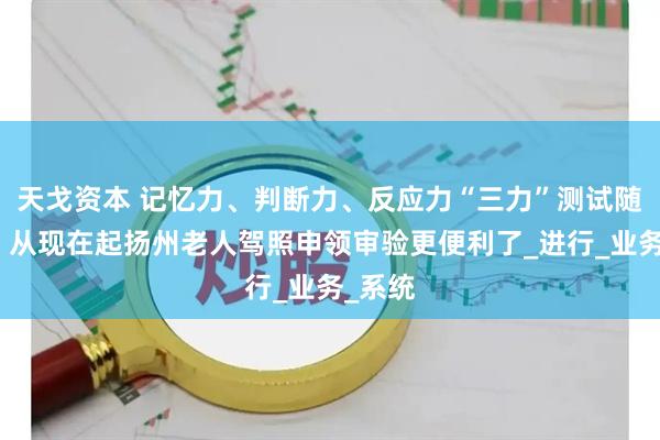 天戈资本 记忆力、判断力、反应力“三力”测试随时办，从现在起扬州老人驾照申领审验更便利了_进行_业务_系统